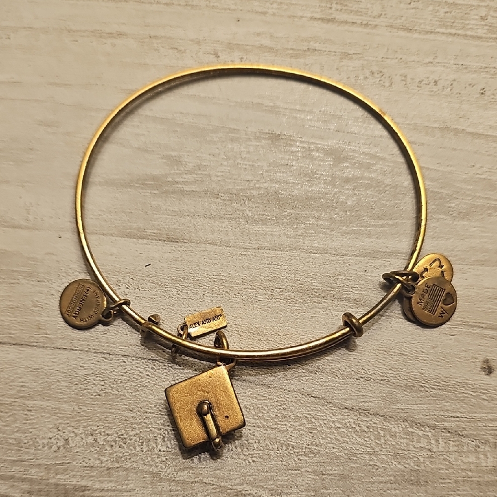 Gold  Graduation Charm Alex And Ani Bracelet